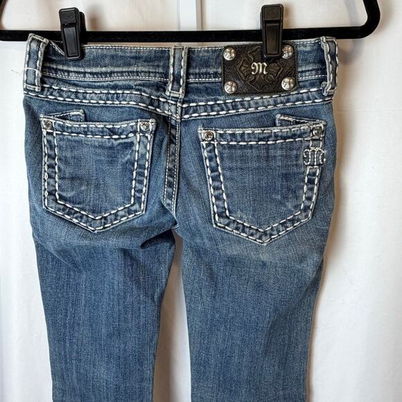 Miss Me Womens Bootcut Jeans Size 25 Cowgirl Style Medium Wash JE5152BL Low Rise - Picture 9 of 9